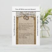 3.5x6方向カードホースシューズバーラ 招待状 (スタンド正面)