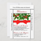 3.5x6方向カードボーズホリーベリークリスマス 招待状 (正面)
