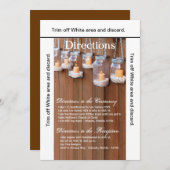 3.5x6方向カードメイスンジャールキャンドルライトニッシュ 招待状 (正面/裏面)