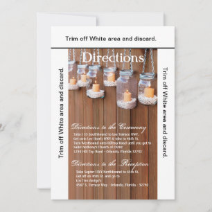 3.5x6方向カードメイスンジャールキャンドルライトニッシュ 招待状