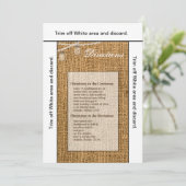 3.5x6方向カードメイスンジャー文字列ライトバー 招待状 (スタンド正面)