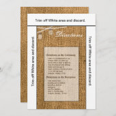 3.5x6方向カードメイスンジャー文字列ライトバー 招待状 (正面/裏面)