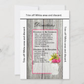 3.5x6方向カードメイソン瓶とワイルドフラワー 招待状 (正面)