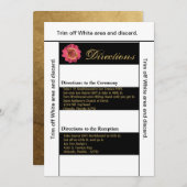 3.5x6方向カードモダン白黒Co 招待状 (正面/裏面)