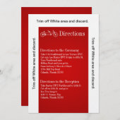 3.5x6方向カードレッドダブルバイク 招待状 (正面/裏面)