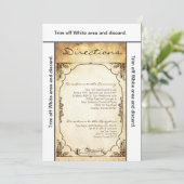 3.5x6方向カードヴィンテージ式リングや輪エクスチャン 招待状 (スタンド正面)