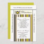 3.5x6方向カード中国プレートシルバーウェアプレイス 招待状 (正面/裏面)