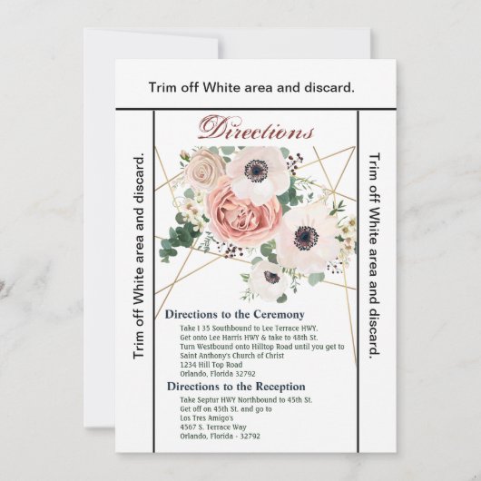 3.5x6方向カード幾何学園バラAnemon 招待状 (正面)