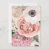 3.5x6方向カード幾何学的ガーデンバラエラー 招待状 (裏面)