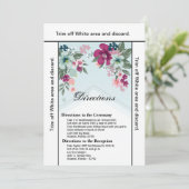 3.5x6方向カード熱帯花オンブルーコーナー 招待状 (スタンド正面)