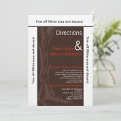 3.5x6方向カード秋の木のイニシャル 招待状 (スタンド正面)