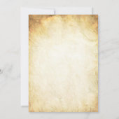 3.5x6方向カード秋ツリー古い紙ヴィンテージ 招待状 (裏面)