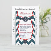 3.5x6方向カード航海のいかりコンパスオセア 招待状 (スタンド正面)