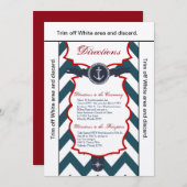 3.5x6方向カード航海のいかりコンパスオセア 招待状 (正面/裏面)