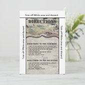 3.5x6方向カード陸軍空軍OCP迷彩柄Uni 招待状 (スタンド正面)