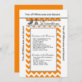 3.5x6方向カード10代スニーカーChevron 招待状 (正面/裏面)
