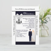 3.5x6方向カードARMY Uniform Blues Bride 招待状 (スタンド正面)