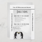 3.5x6方向性カードペンギンがライフグレーに 招待状 (正面/裏面)