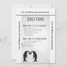 3.5x6方向性カードペンギンがライフグレーに 招待状