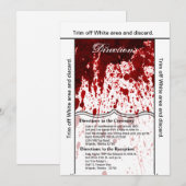 3.5x6 方向カード ブラッドスプラッタ ヴァンパイア ゴッティ 招待状 (正面/裏面)