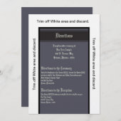 3.5x6 黒タイ アファイア ディレクションズ カード (正面/裏面)