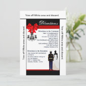 3.5x6 DirectionsカードMarine Uniform Groom Breade 招待状 (スタンド正面)