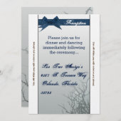 3.5x7披露宴カードすりガラス割れ鏡 招待状 (正面/裏面)