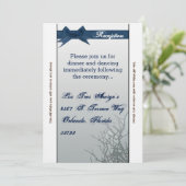 3.5x7披露宴カードすりガラス割れ鏡 招待状 (スタンド正面)