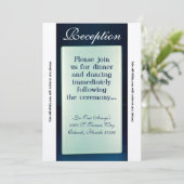 3.5x7披露宴カードすりガラス鏡 モダン 招待状 (スタンド正面)