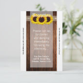 3.5x7披露宴カードカントリーひまわりウッドレース 招待状 (スタンド正面)