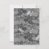 3.5x7披露宴カードカントリーブラックレースプリントファブ 招待状 (裏面)