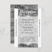 3.5x7披露宴カードカントリーブラックレースプリントファブ 招待状 (正面/裏面)