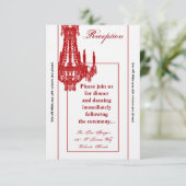 3.5x7披露宴カードクリスタルシャンデリアグリッツGlam 招待状 (スタンド正面)