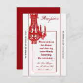 3.5x7披露宴カードクリスタルシャンデリアグリッツGlam 招待状 (正面/裏面)