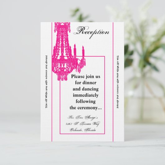 3.5x7披露宴カードクリスタルシャンデリアグリッツGlam 招待状 (スタンド正面)