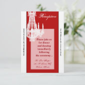 3.5x7披露宴カードクリスタルシャンデリアグリッツGlam 招待状 (スタンド正面)