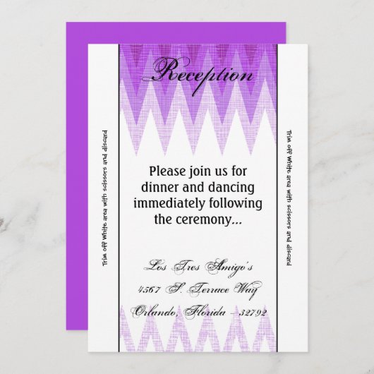 3.5x7披露宴カードグラデーションシボロンパープル 招待状 (正面/裏面)