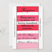 3.5x7披露宴カードグラデーションストライプピンクラインフェード 招待状 (正面)