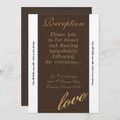 3.5x7披露宴カードゴールドフォイルグリッターラブ 招待状 (正面/裏面)