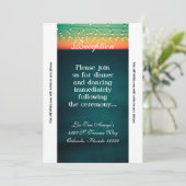 3.5x7披露宴カードサンセットストリングライトリグ 招待状 (スタンド正面)