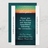 3.5x7披露宴カードサンセットストリングライトリグ 招待状 (正面/裏面)