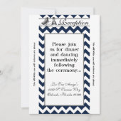 3.5x7披露宴カードティーンエイジスニーカーChevron 招待状 (正面)