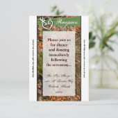 3.5x7披露宴カードディアカップルdoeバック迷彩柄 招待状 (スタンド正面)