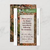 3.5x7披露宴カードディアカップルdoeバック迷彩柄 招待状 (正面/裏面)