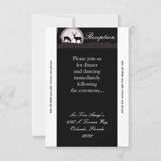 3.5x7披露宴カードハンタームーンディアバックドードー 招待状 (正面)