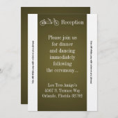 3.5x7披露宴カードブラウンダブルバイク 招待状 (正面/裏面)