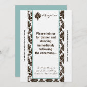 3.5x7披露宴カードブラウンティファダマスク 招待状 (正面/裏面)