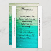 3.5x7披露宴カードブルーグラデーションつや消し 招待状 (正面/裏面)