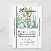 3.5x7披露宴カードボホラマボヘミアンカクティデ 招待状 (正面)