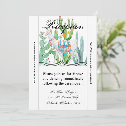 3.5x7披露宴カードボホラマボヘミアンカクティデ 招待状 (スタンド正面)